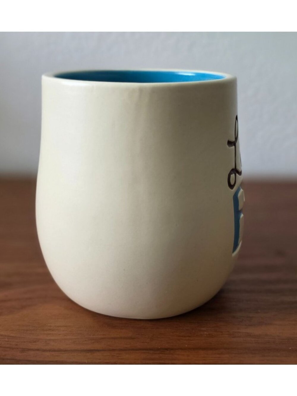 1998 Hallmark LET IT BE Lennon & McCartney Beatles Blue Handle Ceramic 14oz Mug - Picture 4 of 9